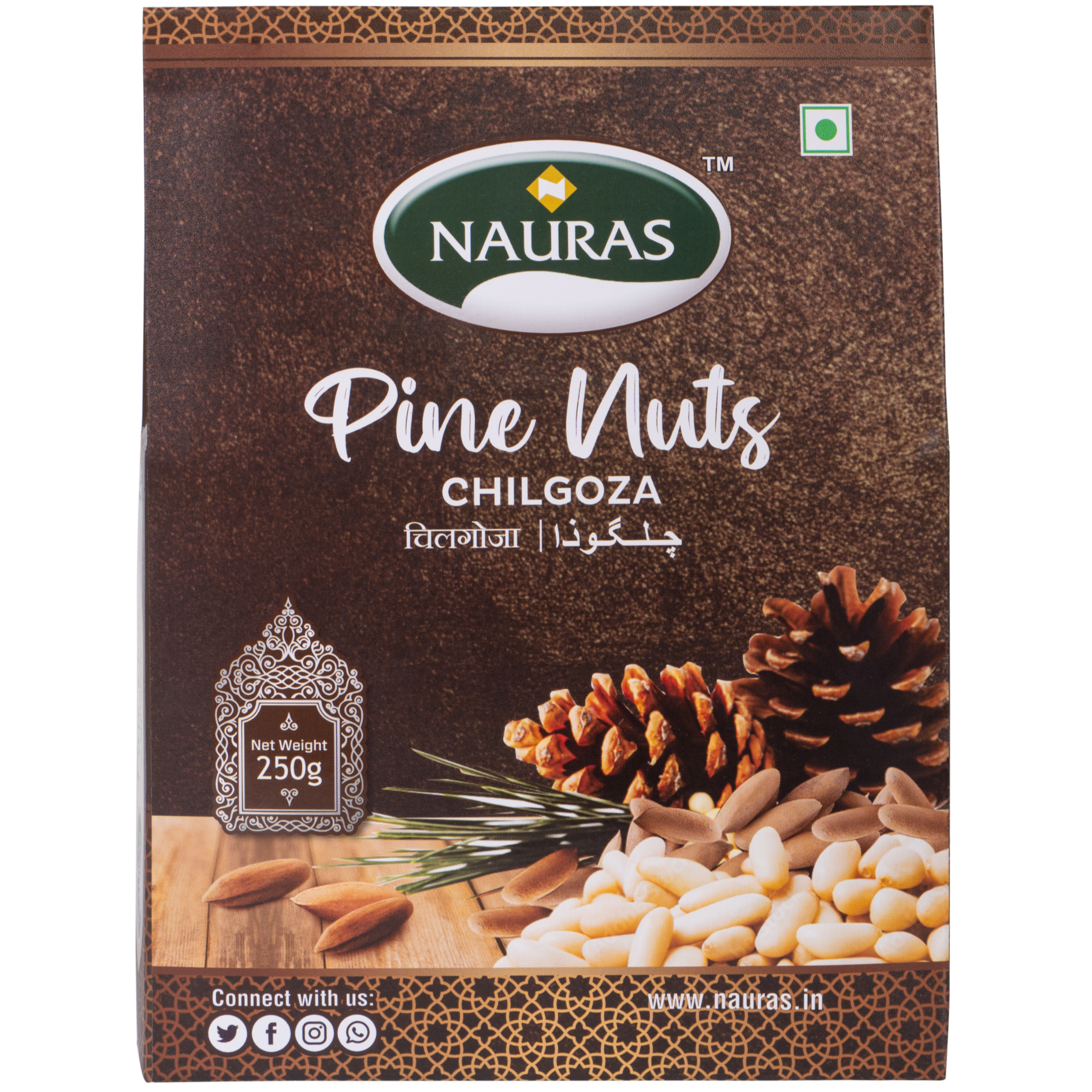 Nauras Pine Nuts – Soft, Nutritious & Keto-Friendly | 250 Grams