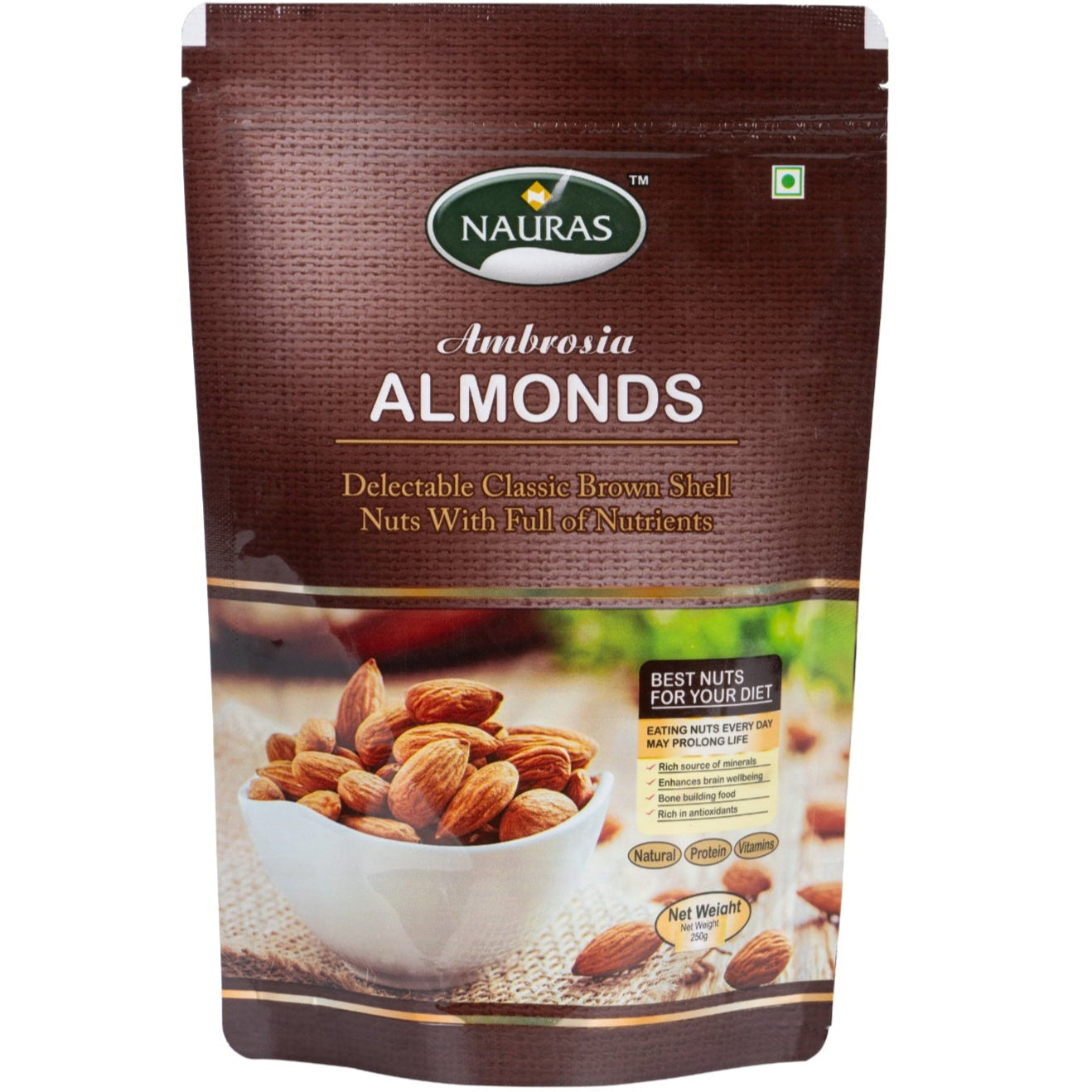 Nauras Almond Ambrosia – California Quality | 200 Grams