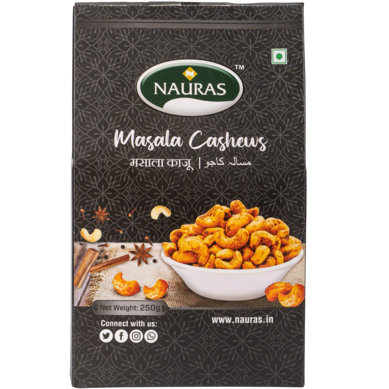 Nauras Dry Fruit Masala Cashew (Kaju) | 250 Grams