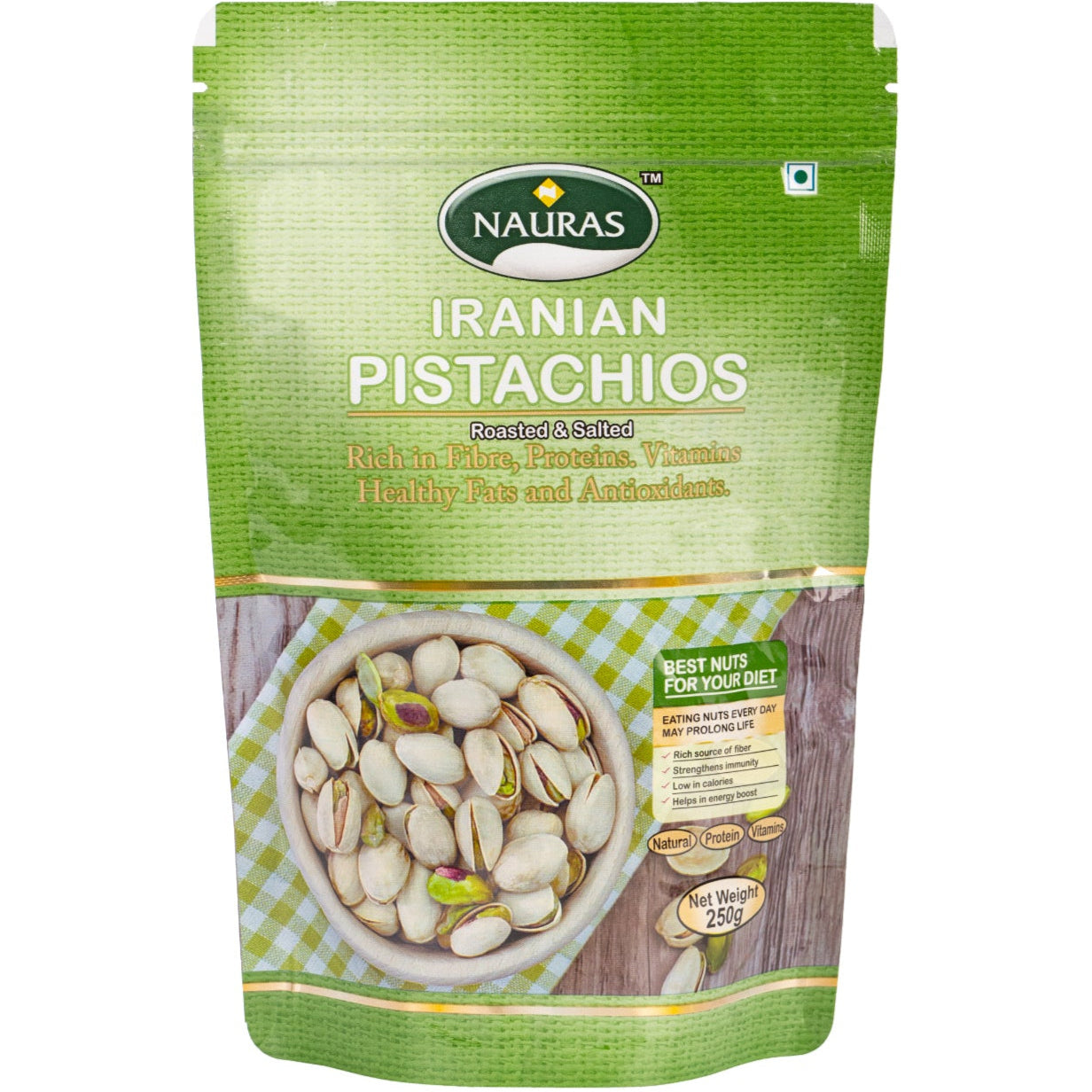 Nauras Irani Pistachios – Salted & Supreme | 250 Grams