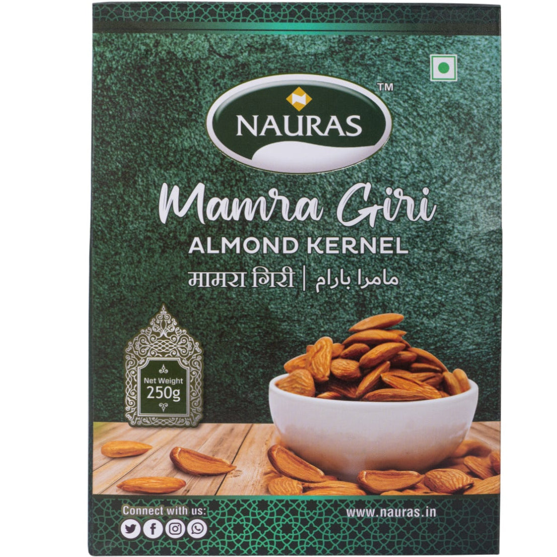 Nauras Mamra Giri Almond – Premium Selection| 250 Grams