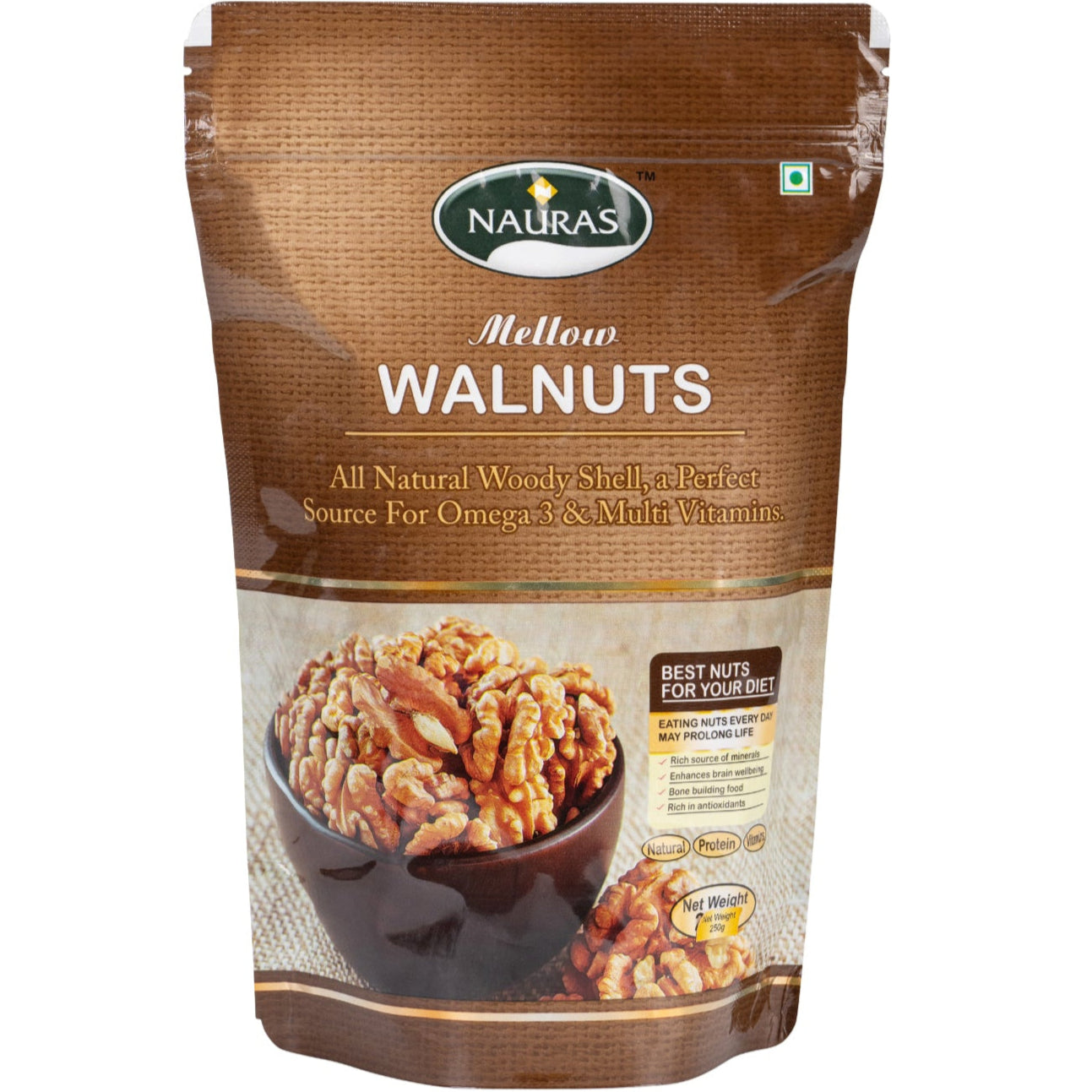 Nauras Walnut Kernel Mellow – Soft & Delicious | 250 Grams